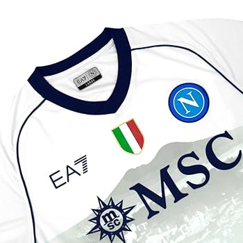 SSC Napoli EA7 running jersey tricolor patch technical